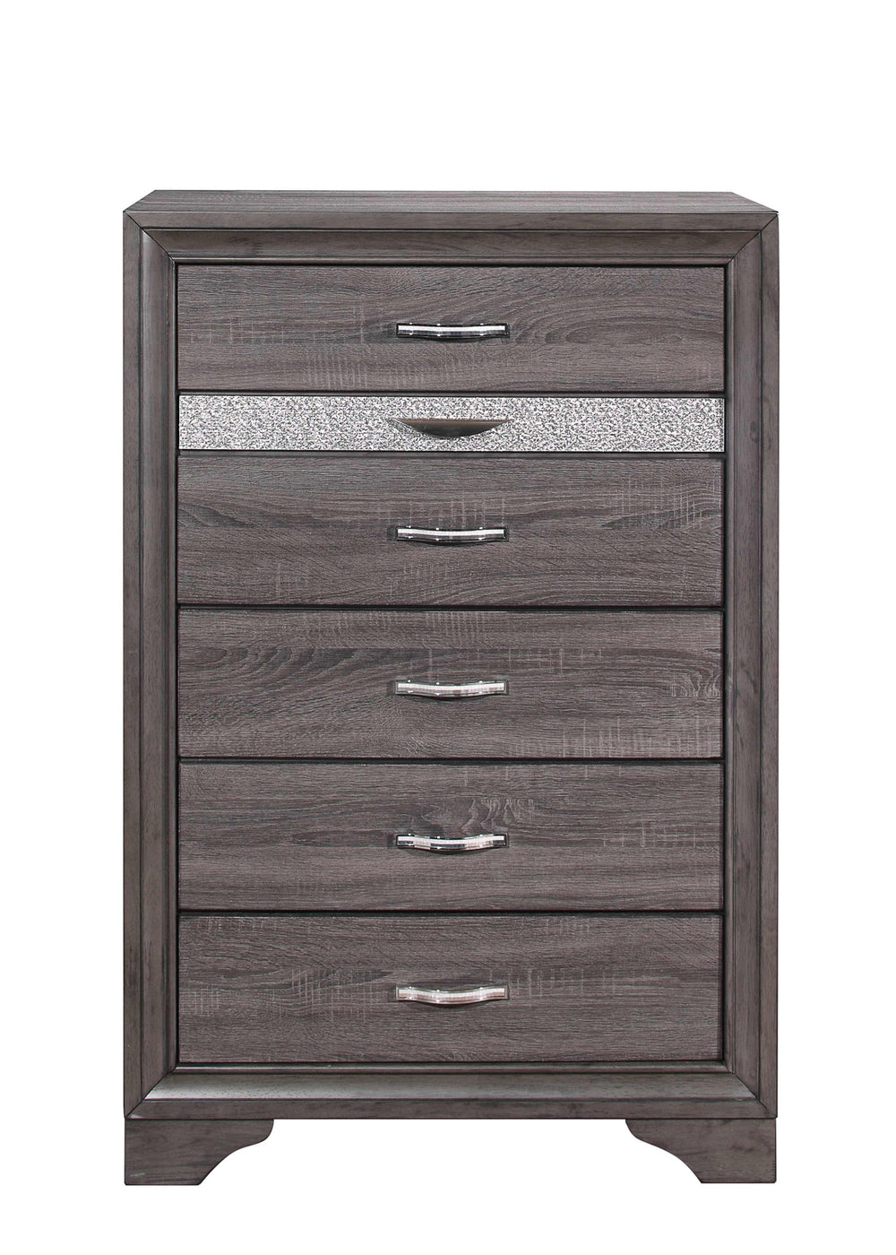 35" Grey Manufactured Wood Six Drawer Chest - Homeroots - Flyclothing LLC