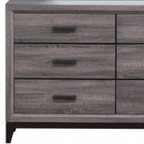 58" Gray Solid and Manufactured Wood Six Drawer Double Dresser - Homeroots - Flyclothing LLC