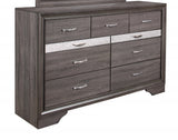 62" Grey Solid Wood Nine Drawer Double Dresser - Homeroots - Flyclothing LLC