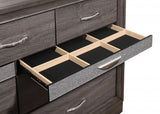 62" Grey Solid Wood Nine Drawer Double Dresser - Homeroots - Flyclothing LLC