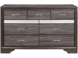 62" Grey Solid Wood Nine Drawer Double Dresser - Homeroots - Flyclothing LLC