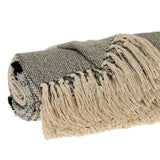 Gray Woven Cotton Abstract Throw Blanket - Homeroots - Flyclothing LLC