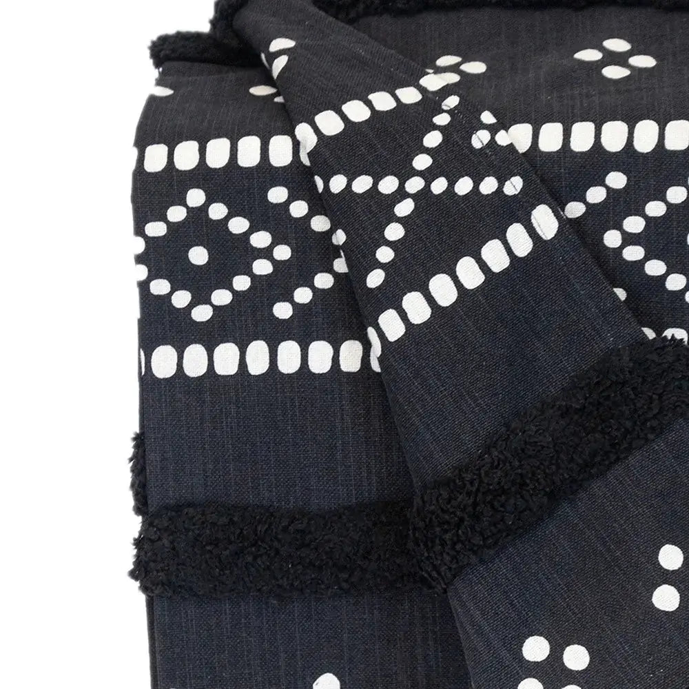 Blue and White Woven Cotton Striped Throw Blanket - Homeroots - Flyclothing LLC