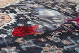 4' X 6' Black Oriental Power Loom Stain Resistant Area Rug - Homeroots - Flyclothing LLC