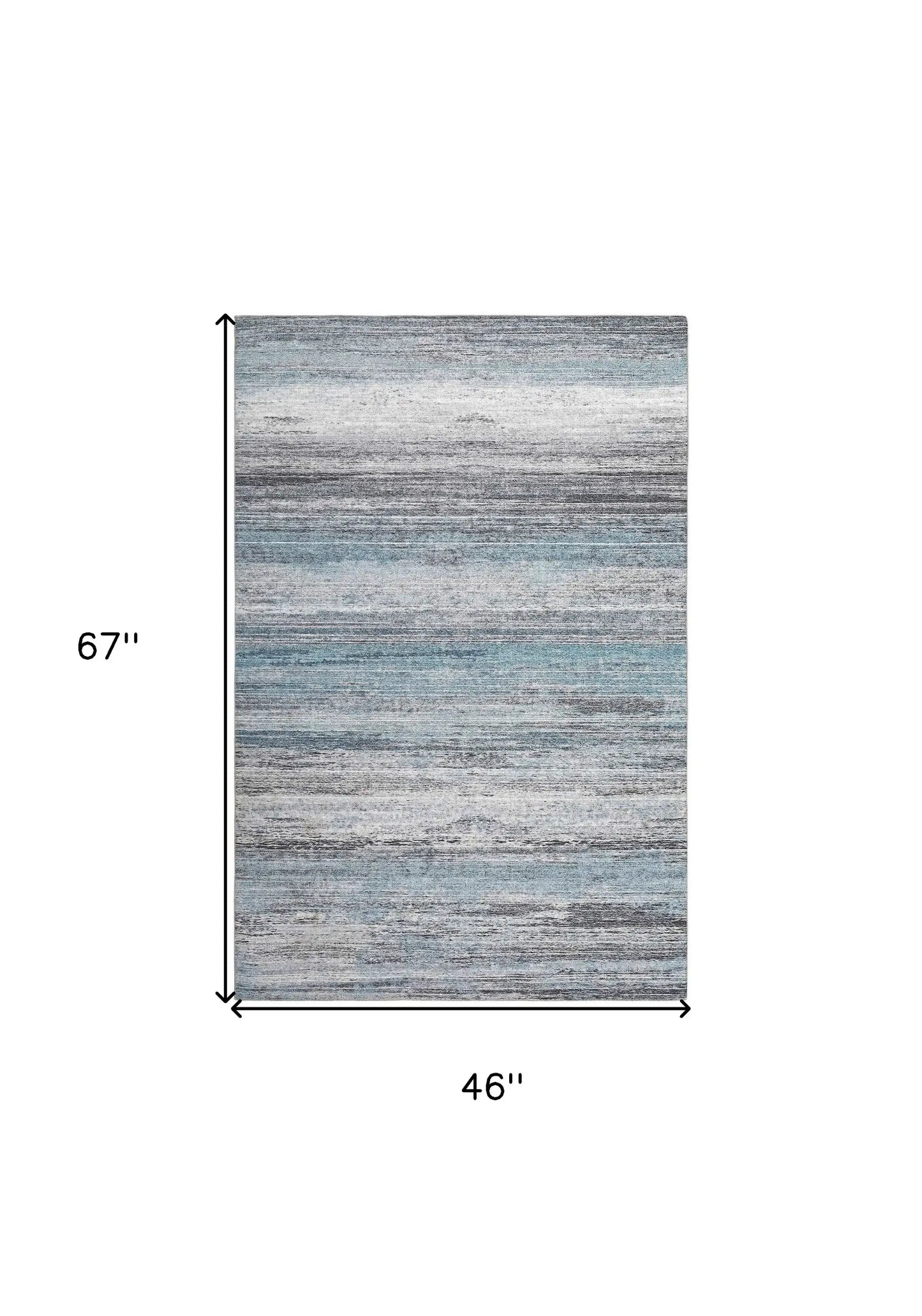 4' X 6' Turquoise and Gray Abstract Stain Resistant Area Rug - Homeroots - Flyclothing LLC