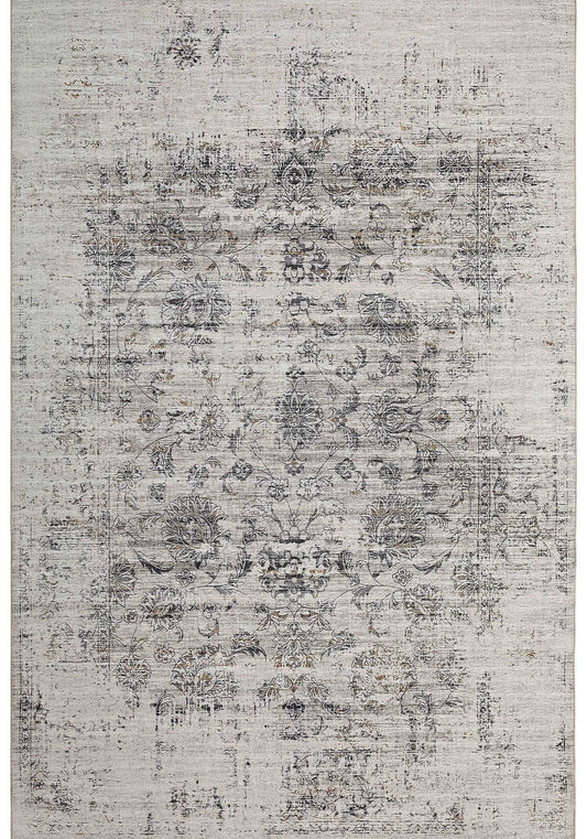 5' X 8' Beige Oriental Distressed Stain Resistant Area Rug - Homeroots - Flyclothing LLC