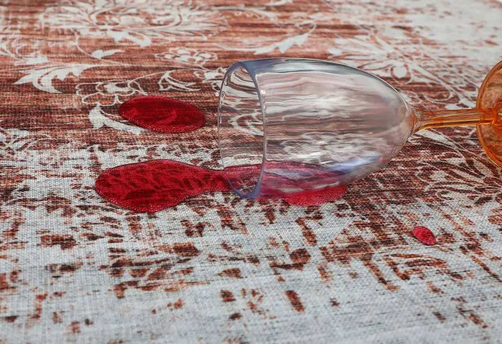 8' X 10' Rust Oriental Distressed Stain Resistant Area Rug - Homeroots - Flyclothing LLC