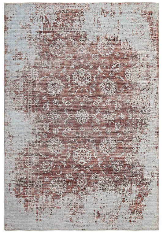 8' X 10' Rust Oriental Distressed Stain Resistant Area Rug - Homeroots - Flyclothing LLC