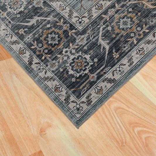 5' X 8' Sage Oriental Power Loom Stain Resistant Area Rug - Homeroots - Flyclothing LLC