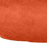 8" X 20" Burnt Orange Zippered Microsuede Solid Color Bolster Pillow - Homeroots