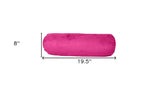 8" X 20" Fuchsia Bolster Microsuede Zippered Pillow - Homeroots