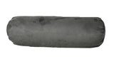 8" X 20" Gray Bolster Zippered Microsuede Solid Color Bolster Pillow - Homeroots - Flyclothing LLC