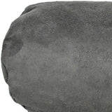 8" X 20" Gray Bolster Zippered Microsuede Solid Color Bolster Pillow - Homeroots