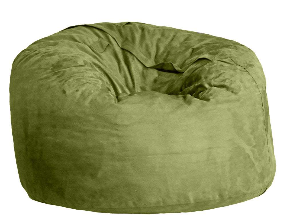 47" Green Microsuede Classic Bean Bag - HomeRoots - Flyclothing LLC