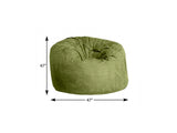 47" Green Microsuede Classic Bean Bag - HomeRoots - Flyclothing LLC
