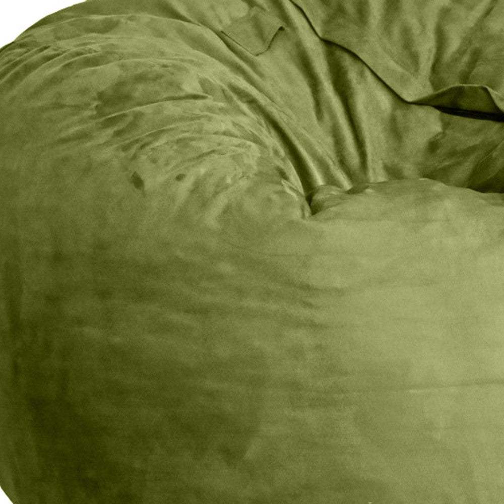 47" Green Microsuede Classic Bean Bag - HomeRoots - Flyclothing LLC