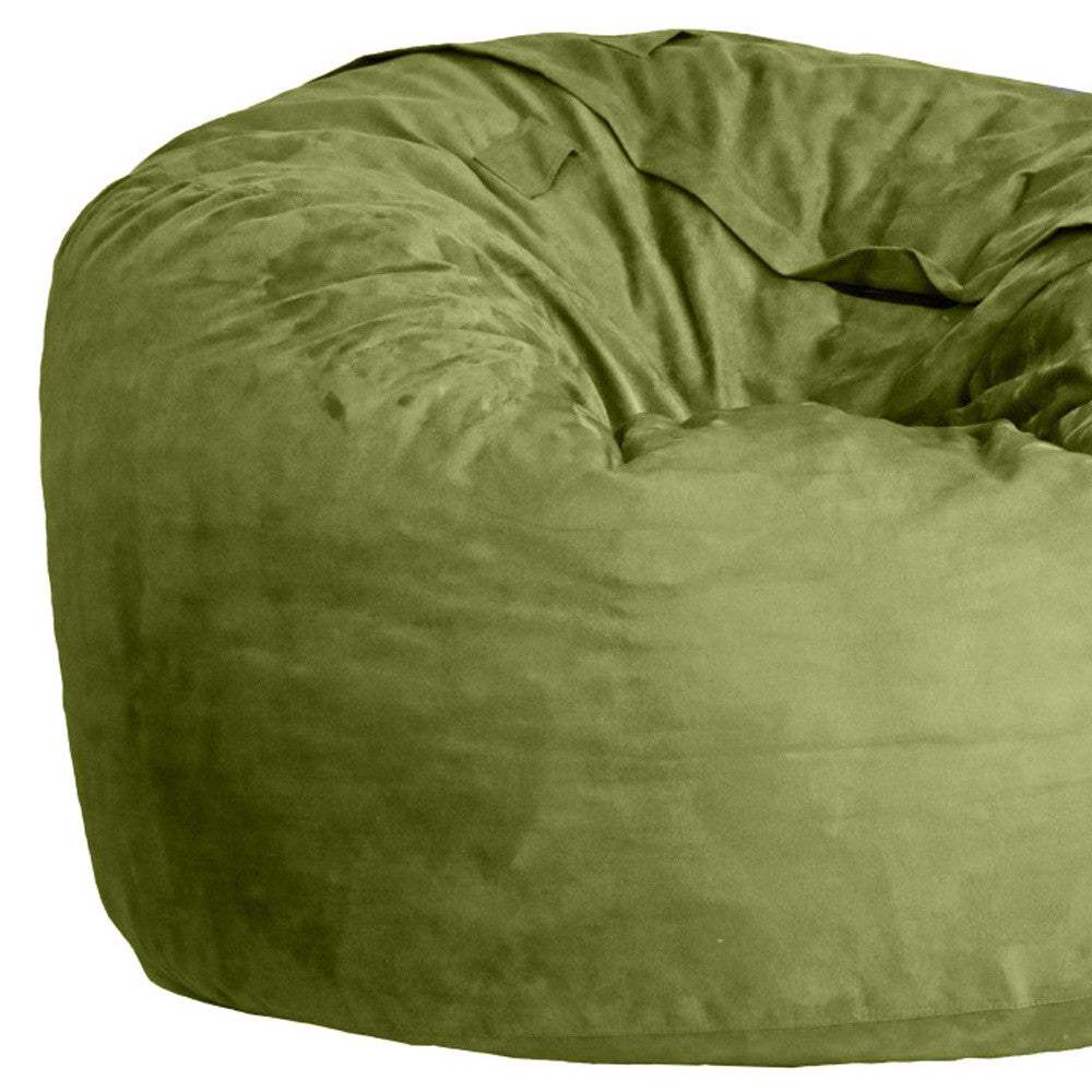 47" Green Microsuede Classic Bean Bag - HomeRoots - Flyclothing LLC