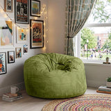 47" Green Microsuede Classic Bean Bag - HomeRoots - Flyclothing LLC
