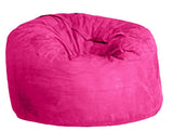 47" Pink Microsuede Classic Bean Bag - HomeRoots - Flyclothing LLC