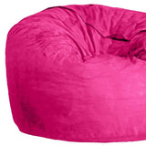 47" Pink Microsuede Classic Bean Bag - HomeRoots - Flyclothing LLC