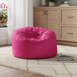 47" Pink Microsuede Classic Bean Bag - HomeRoots - Flyclothing LLC