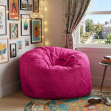 47" Pink Microsuede Classic Bean Bag - HomeRoots - Flyclothing LLC