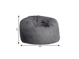 47" Charcoal Microsuede Classic Bean Bag - HomeRoots - Flyclothing LLC