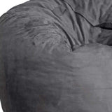 47" Charcoal Microsuede Classic Bean Bag - HomeRoots - Flyclothing LLC