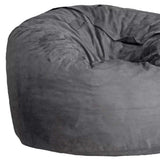 47" Charcoal Microsuede Classic Bean Bag - HomeRoots - Flyclothing LLC