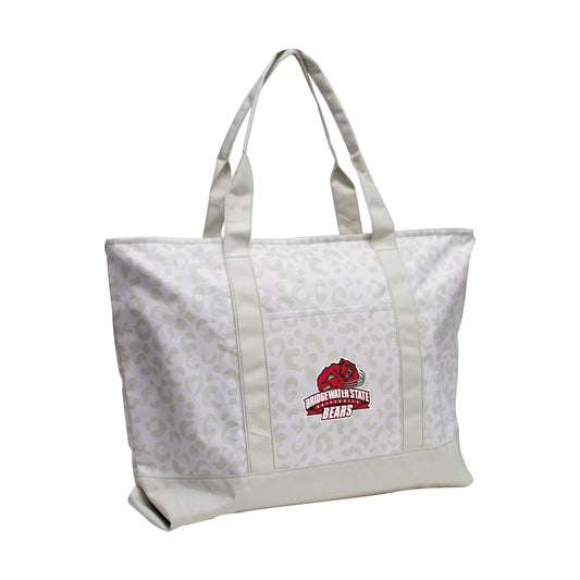 Bridgewater State Leopard Pattern Tote - Logo Brands - Flyclothing LLC