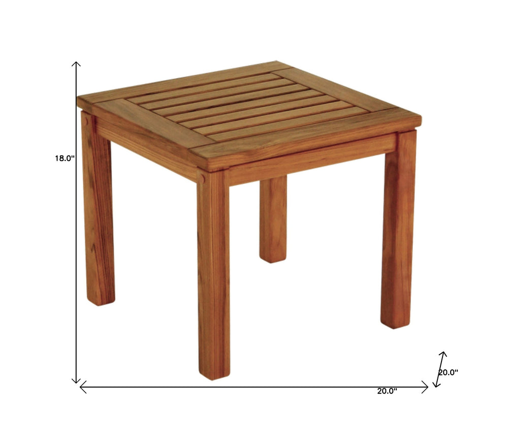 18" Brown Solid Wood Square End Table - Homeroots - Flyclothing LLC