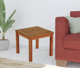 18" Brown Solid Wood Square End Table