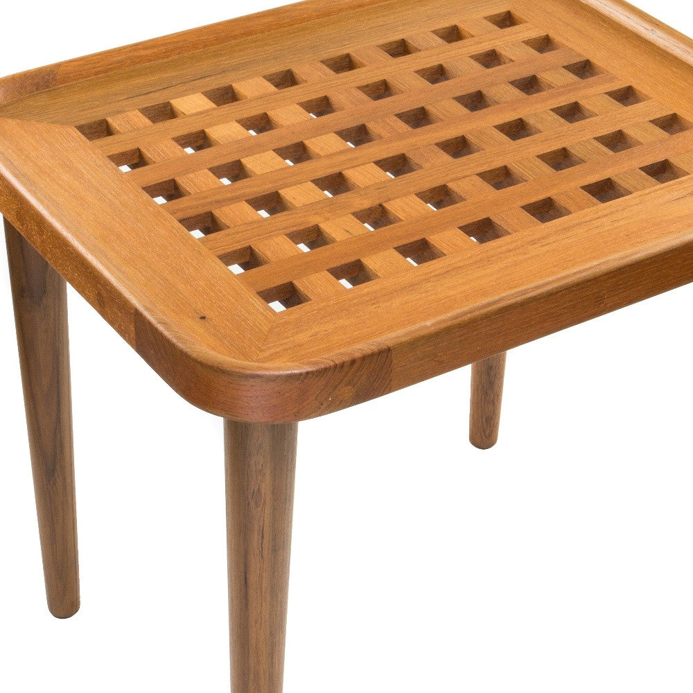 18" Brown Solid Wood Rectangular End Table - Homeroots - Flyclothing LLC