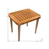 18" Brown Solid Wood Rectangular End Table - Homeroots - Flyclothing LLC