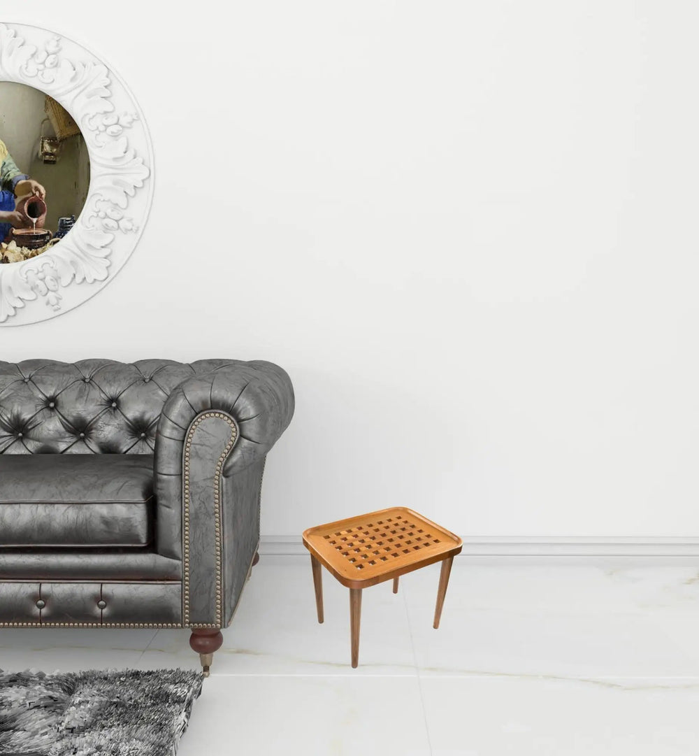 18" Brown Solid Wood Rectangular End Table - Homeroots - Flyclothing LLC