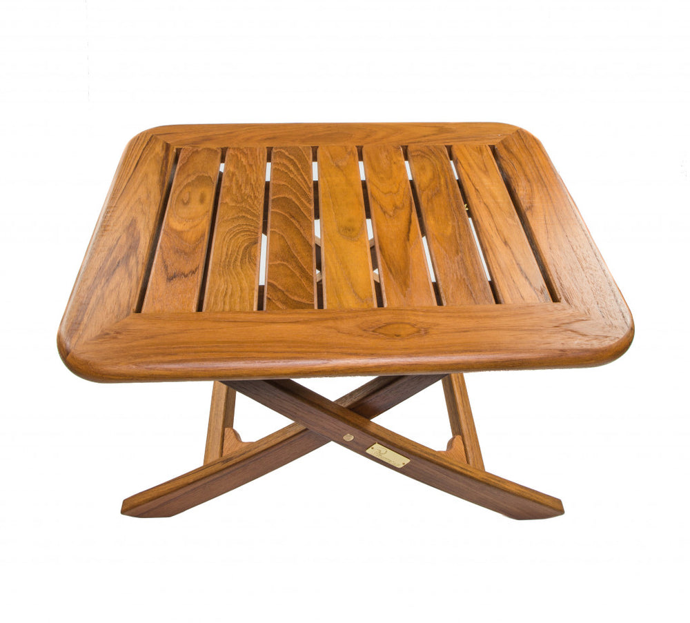 18" Brown Solid Wood Rectangular End Table - Homeroots