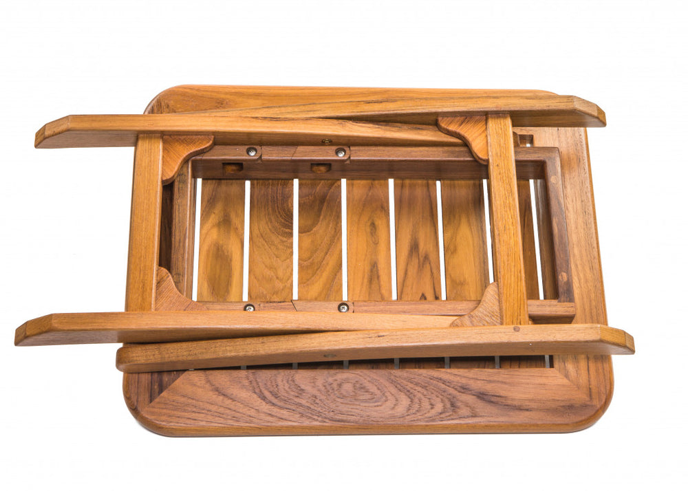 18" Brown Solid Wood Rectangular End Table - Homeroots - Flyclothing LLC