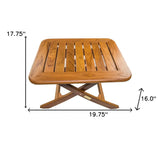 18" Brown Solid Wood Rectangular End Table - Homeroots - Flyclothing LLC