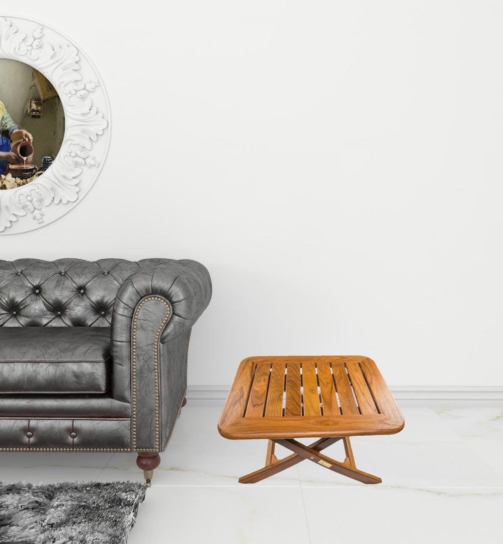 18" Brown Solid Wood Rectangular End Table - Homeroots - Flyclothing LLC