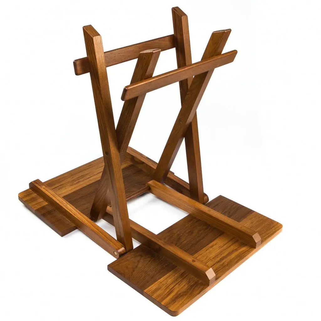19" Brown Solid Square Teak Folding Indoor Outdoor End Table - Homeroots - Flyclothing LLC
