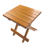 12" Brown Solid Wood Square End Table - Homeroots