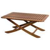 43" Brown Solid Wood Folding Outdoor Side Table - Homeroots