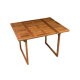 45" Brown Solid Wood Folding Outdoor Side Table - Homeroots