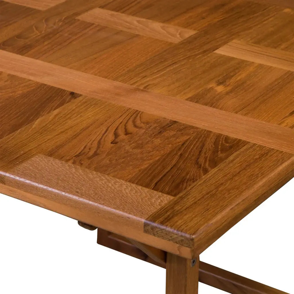 45" Brown Solid Wood Folding Outdoor Side Table - Homeroots - Flyclothing LLC
