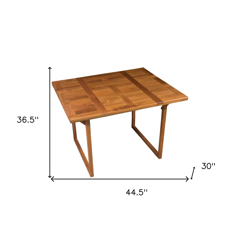 45" Brown Solid Wood Folding Outdoor Side Table - Homeroots - Flyclothing LLC