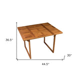 45" Brown Solid Wood Folding Outdoor Side Table - Homeroots - Flyclothing LLC