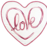 15" X 16" White And Rose Love Heart Throw Pillow With Embroidery - Homeroots - Flyclothing LLC