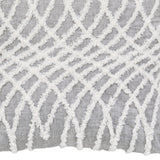 17" X 17" Grey And White Interlocking Zippered Polyester Throw Pillow With Tassels - Homeroots - Flyclothing LLC