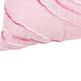 13" X 20" Pink White And Silver Abstract Zippered Polyester Throw Pillow With Tassels - Homeroots - Flyclothing LLC