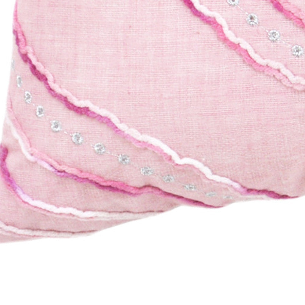 13" X 20" Pink White And Silver Abstract Zippered Polyester Throw Pillow With Tassels - Homeroots - Flyclothing LLC